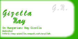 gizella may business card